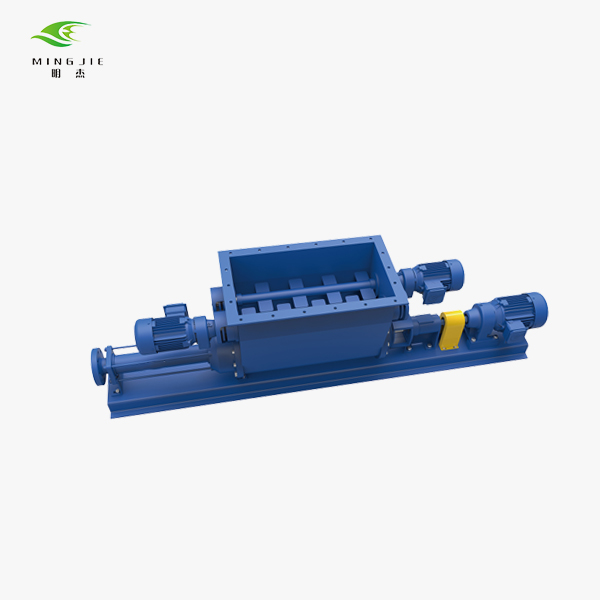 Hopper Pump with Feeding Screw and Bridge Breaking Paddle