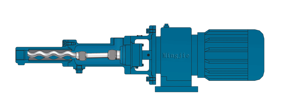 Structural drawing of stainless steel dosing pumps for dosing and conveying